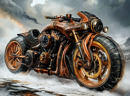 Пазл Алма мини 150 деталей. Двухколесный монстр