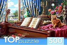 Пазл TOP Puzzle 500 деталей: Рояль и кот