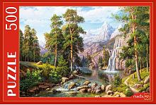 Пазл Рыжий Кот 500 деталей: В. Потапов. Пейзаж с водопадом