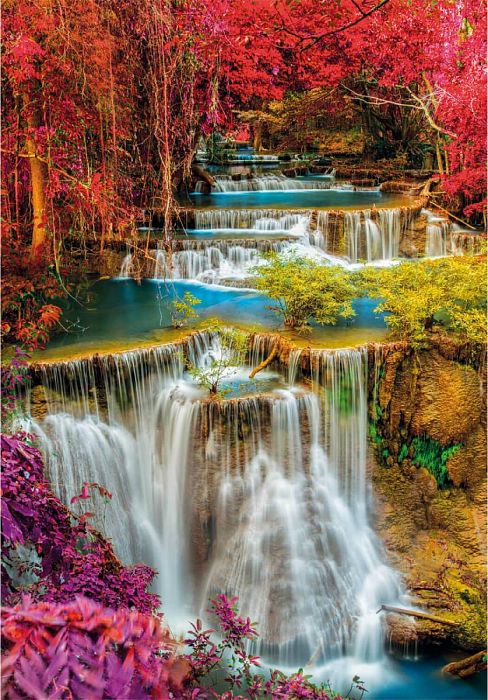Пазл Clementoni 1000 деталей: Красочные тайские водопады