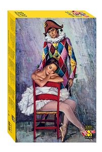 Пазл Step puzzle 1000 деталей: Арлекин и балерина