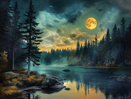 Пазл Алма мини 150 деталей. Лунная ночь