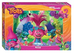 Набор детских пазлов 4 по 120 деталей Step: Trolls (DreamWorks)