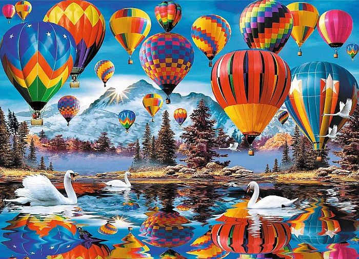 Пазл деревянный Trefl 1000 деталей: Красочные воздушные шары