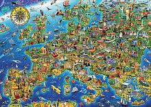 Пазл Educa 500 деталей: Сумасшедшая карта Европы