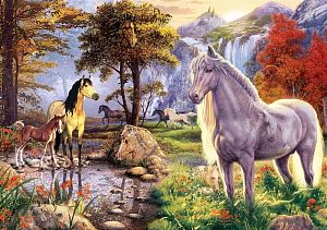 Пазл Art Puzzle 1000 деталей: Затаившиеся лошади