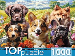 Пазл TOP Puzzle 1000 деталей: Веселое селфи щенков