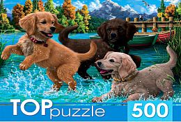 Пазл TOP Puzzle 500 деталей: Игривые щенки