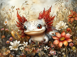 Пазл Алма мини 150 деталей. Аксолотль из сказки