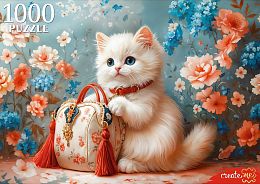 Пазл Рыжий Кот 1000 деталей: Кошка с сумочкой
