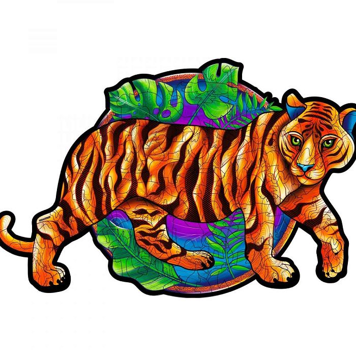 Пазл деревянный 166 деталей Puzzle: Бенгальский тигр