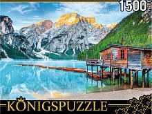 Пазл Konigspuzzle 1500 деталей: Италия. Озеро Брайес а Альпах