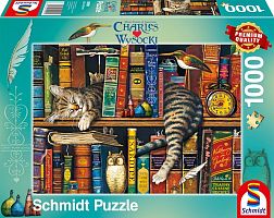 Пазл Schmidt 1000 деталей: Ч.В. Кот на книжной полке