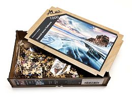 Пазл Алма деревянный 1000 деталей Волшебство природы. Зимний вальс Байкала