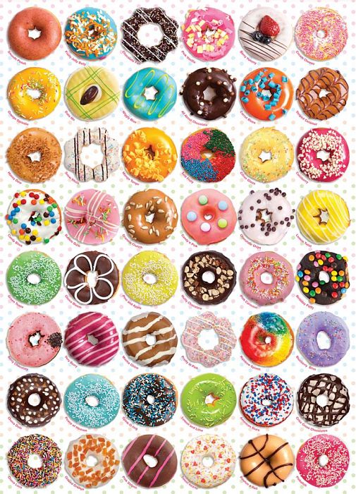 Пазл Eurographics 1000 деталей: Лучшие пончики - сладкая коллекция