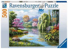 Пазл Ravensburger  500 деталей: Романтический вид на пруд