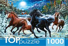 Пазл TOP Puzzle 1000 деталей: Зимние лошади
