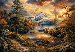 Пазл Алма деревянный 1000 деталей Волшебство природы. Горный оазис осени