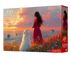 Пазл Рыжий Кот 500 деталей: На закате