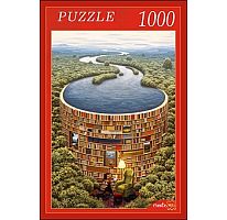 Пазл Рыжий Кот 1000 деталей: Яцек Йерка -Библиотека