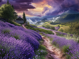 Пазл Алма деревянный 1000 деталей. Волшебство природы. Цветущее поле лаванды