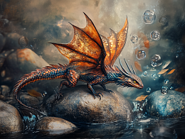 Пазл Алма деревянный 1000 деталей. Сказочный мир. Маленький дракон