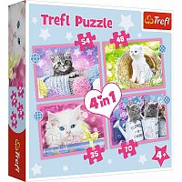Пазл Trefl 35#48#54#70 деталей: Смешные котята (УЦЕНКА)
