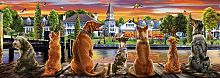 Пазл панорама Educa 1000 деталей: Собаки на набережной