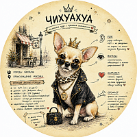 Пазл Алма деревянный круглый 142 детали. Собаки. Чихуахуа