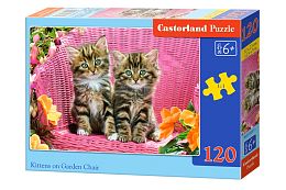 Пазл Castorland 120 деталей: Котята на стуле