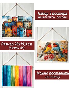 Картина интерьерная на стену, постер 3 штуки Самые яркие