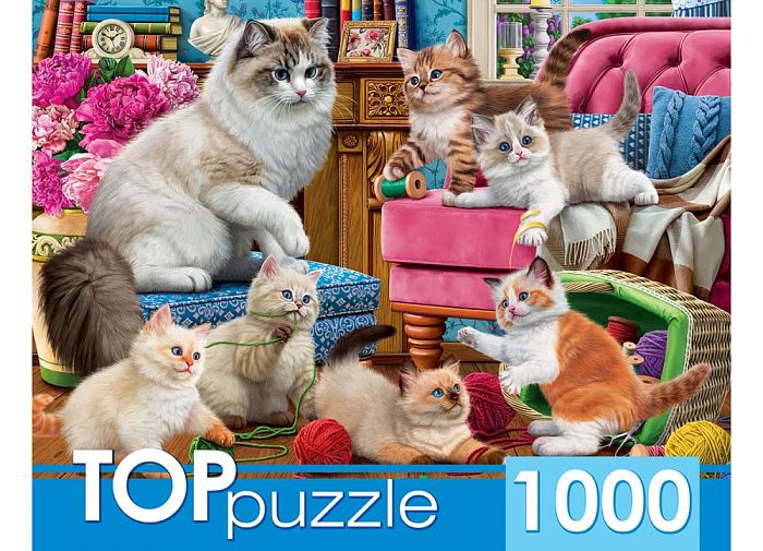 Пазл TOP Puzzle 1000 деталей: Озорные котята