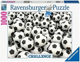 Пазл Ravensburger 1000 деталей: Футбольные мячи