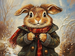 Пазл Алма деревянный 500 деталей. Звери как люди. Кролик-стиляга