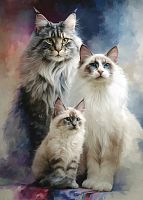 Пазл Рыжий Кот 500 деталей: Кошачья семья