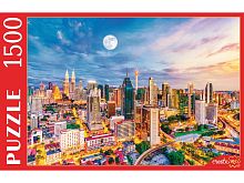 Пазл Рыжий Кот 1500 деталей: Малайзия. Куала-Лумпур под луной