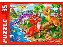 Пазл Рыжий Кот 35 деталей: Мир динозавров