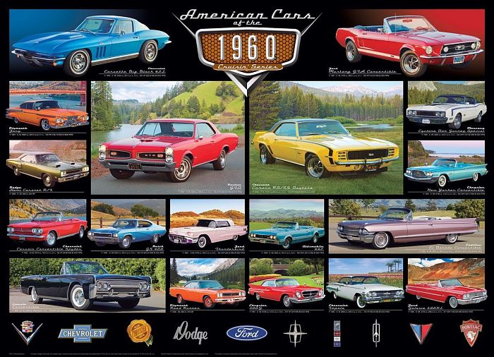 Пазл Eurographics 1000 деталей: Американские машины шестидесятых