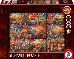 Пазл Schmidt 2000 деталей: Путешествие с книгами