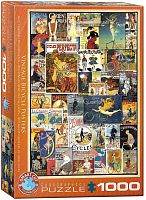 Пазл Eurographics 1000 деталей: Винтажные плакаты велосипедов