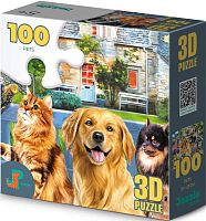 Пазл 3D Jazzle Puzzle 100 деталей: Домашние питомцы