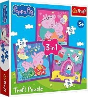 Пазл Trefl 20#36#50 деталей: Привычки Свинки Пеппы