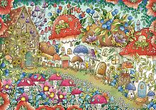 Пазл Ravensburger 1000 деталей: Грибные домики на цветочной поляне