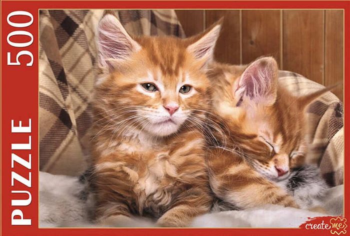 Пазл Рыжий Кот 500 деталей: Рыжие котята Мейн-куна