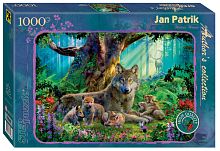 Пазл Step puzzle 1000 деталей: Лесные волки
