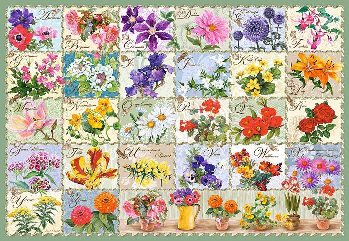 Пазл Castorland 1000 деталей: Цветы. Коллаж