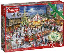 Пазл Falcon 2x1000 деталей: Рождественская карусель