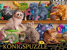 Пазл Konigspuzzle 1500 деталей: Котята в зоомагазине