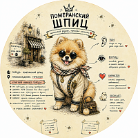 Пазл Алма деревянный круглый 142 детали. Собаки. Шпиц