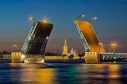 Пазл Educa 500 деталей: Развод Дворцового моста в Санкт-Петербурге